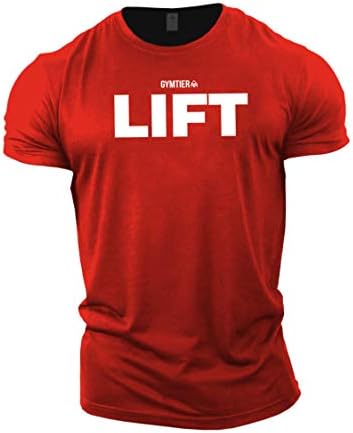 GYMTIER Lift - тениска за бодибилдинг | мъжка тениска за фитнес зала, облекло за тренировки
