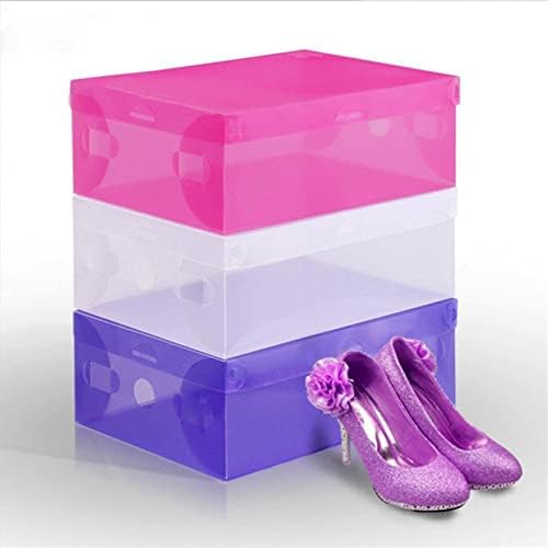 AMAYYAsnh За съхранение под леглото Прозрачен Прахоустойчив Штабелируемый Кутия За съхранение на Обувки Контейнер-Органайзер (Цвят: прозрачен)