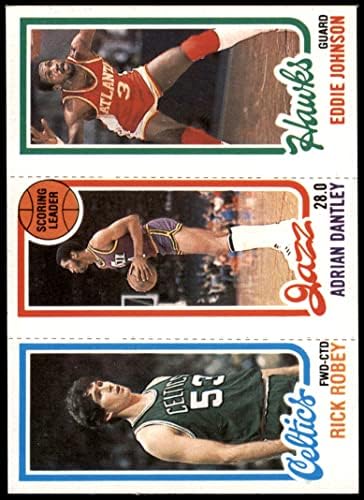 1980 Топпс 40/234/26 Рик Roby/Эдриан Дантли/Еди Джонсън (Баскетболно карта) в Ню Йорк/Планина