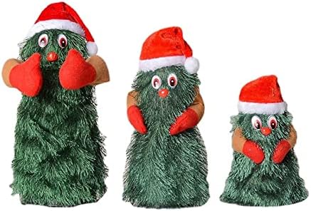 Коледна украса PIFUDE Весела Въртящата Коледно Дърво, Кукла, Танцуваща, Поющая, Коледно Дърво, Подаръци, Коледна украса (Цвят: Средно Въртящата Елха)