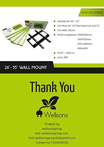 Стенни Поставка за телевизор Wellsons Heavy Duty е предназначена за 50- 86 (50 52 55 60 65 75 86 -инчов) LCD плазма led стена за телевизори Wellsons Sony, LG на Samsung MI и други (плосък 50-86)