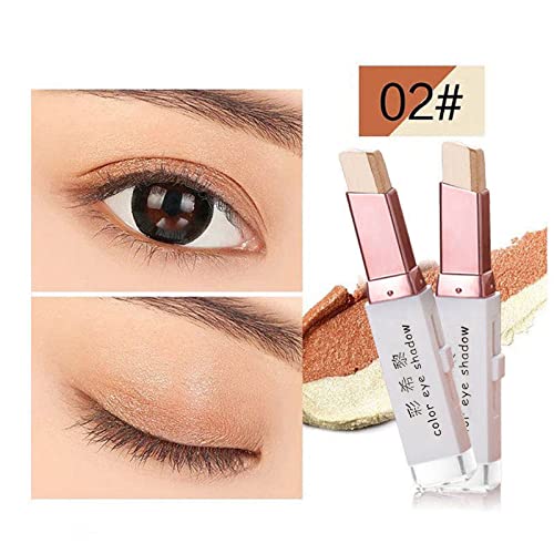 Koranor Eye Shadow Stick Мързеливи Градиентные сенки за очи Eye Stick два цвята Пръчка За сенки за очи Eye Geller Double Take Печена основата (B, Един размер)