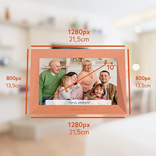 FAMILINK - Дигитална рамка за снимки 4G, в която може да се изпращат снимки - Работа с 4G или Wifi - моментално споделяне на снимки с вашите баба и дядо в приложението или на ел