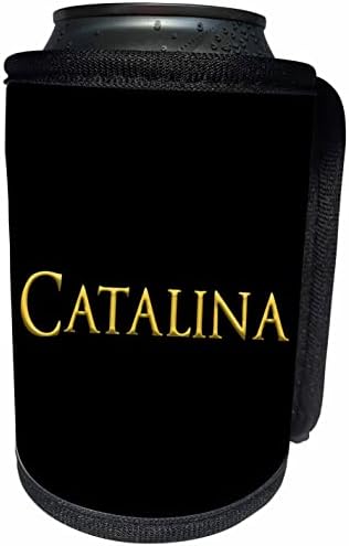 3дРоза Каталина често срещано женско име в Америка. Свети жълт цвят. - Опаковки за бутилки-охладители (cc_354427_1)