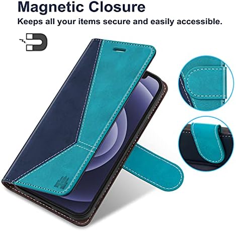 Чанта-портфейл Caislean за iPhone XR, [RFID Заключване] Държачи за карти [устойчив на удари вътрешен калъф] Калъф-награда от изкуствена кожа Премиум-клас с функция влакчета, флип-надолу Магнитна капачка, която е съвместима