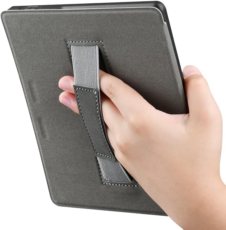 Калъф за 7-инчов Kindle Oasis с каишка за ръката - Ултратънък смарт калъф от изкуствена кожа с функция за автоматично преминаване в режим на готовност за Kindle Oasis 10-то поколение - випуск 2019 година (зелен)