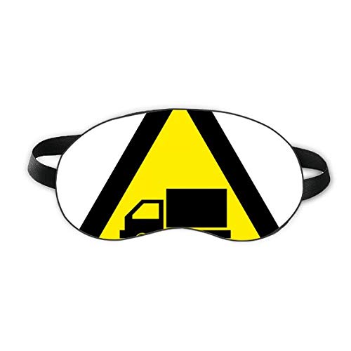 Предупредителен Символ Жълт Черен Камион Триъгълник Sleep Eye Shield Мека Нощна Превръзка На Очите Козирка На Кутията