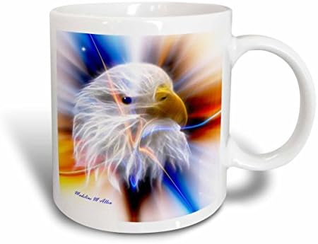 Чаша 3dRose Bald Eagle Aurora, 11 грама, Многоцветен