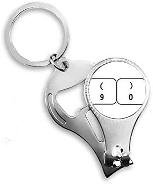 Символ на клавиатурата 9 0 Арт Деко Подарък Мода Ножица За Нокти Халка Ключодържател Отварачка За Бутилки Машина За Рязане