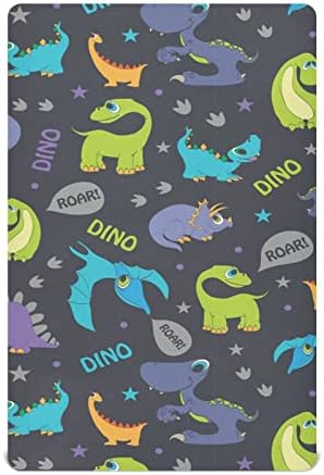 Чаршафи за легла с динозаврите, за момчета и момичета, Опаковъчни и слот Кърпи, Портативни Мини-чаршафи за легла, Вградени кърпи за стандартни легла и матраци за дец