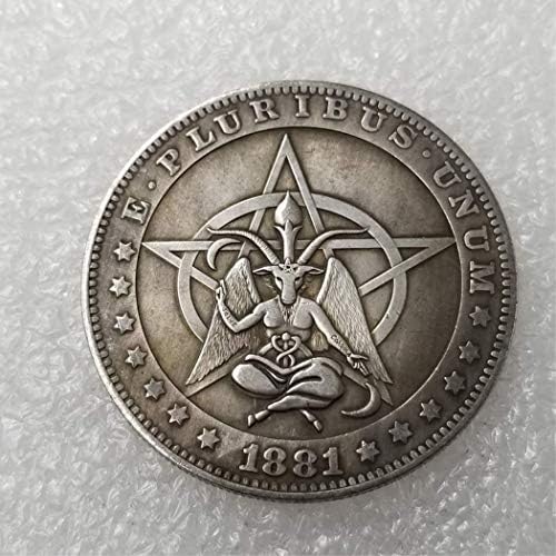 Монети Kocreat Copy Hobo със Сребърно покритие (1881CC Morgan Dollar Coins) - Реплика на Възпоменателни монети-Художествена Сувенирни монети Challenge Coin Лъки Coin