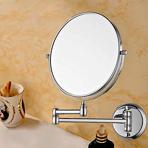 Огледала DITUDO Увеличително Огледало За Грим Баня Стенни Управляемият Козметично Огледало За Бръснене Кръгло Тоалетен Огледало/8 Инча