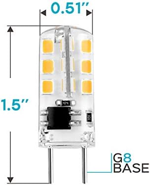 Led лампа LUXRITE Г-8 с мощност 20 W, 120 В, 2700 К, топло бяло, 140 Лумена, 2 Вата, силиконова Небьющаяся - За монтаж под шкаф, Полилей, Миене, окачване и акцентное осветление (6 бр.)