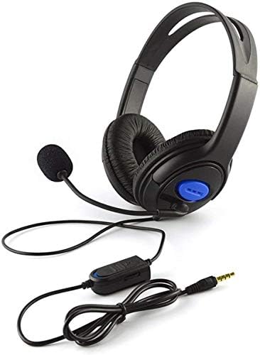 Кабелни Слушалки Слот Слушалки 40 мм Драйверные Бас стерео слушалки с Шумоизолация за Sony PS3 за преносими PC, PS4 Gamer Headphone (Черни) YANG1MN