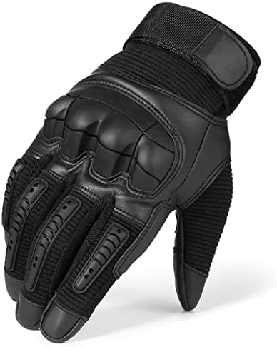 Ръкавици ADKHF с пълна с пръст, U Кожени, сензорен екран, гумени, женски, мъжки (Цвят: A, размер: код L)
