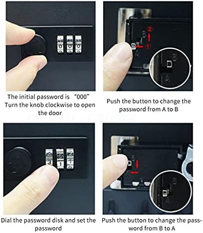 IRDFWH Домашен брава с възможност за нулиране на паролата Шкаф за съхранение на ключове Сейф авто органайзер за помещения и на улицата Стенен метален