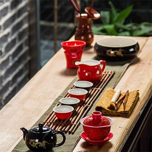 Керамичен чайник за варене на чай Кунг-фу Чай задава най-Добрия сватбен подарък за приятелите на Чайници (Цвят: D, размер: както е показано на фигурата)