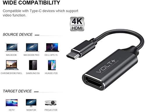 Работи с един комплект VOLT PLUS ТЕХНОЛОГИИ 4K, HDMI USB-C, съвместими с професионален адаптер Asus Transformer Book Трио с цифрово пълна изход 2160p, 60Hz!