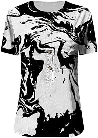 LYTRYCAMEV Графични Тениски за Жени, Реколта Дамски Летни Блузи, Удобни Ежедневни Ризи с Къс Ръкав, Прекрасната Мека Блуза за Излизане