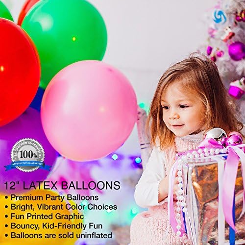PARTY ZONE Комплект от 16 бр. баскетболни балони, Латекс 12 2-Трети страни баскетболни балони с принтом за партита по повод рождения Ден - Използвайте въздух или с хелий за ?