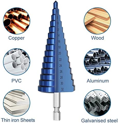 Сондажни длето със Стъпка конус PIKIS 3-12/13 4-12/20/22/ 32 мм Дырорез за Дърво, Метал, Сондажни Инструмент, Шаговое тренировка 1 бр. (Цвят: 4-22 мм)