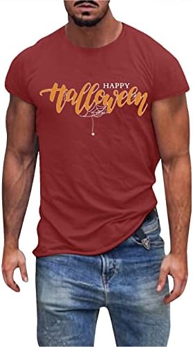 XXBR Върховете на Хелоуин за мъже, на Войници, Къс Ръкав, Буквално Принт, Щастлив Хелоуин, О-Образно Деколте, Тренировочная Дизайнерска Тениска за Партита
