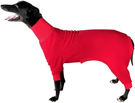 Битца Greyhound Лурчер Saluki Палто За кучета Пижами Тела (Среден) Размер Дрехи За Кучета Пуловер Пуловер Гащеризон За Кучета Боди