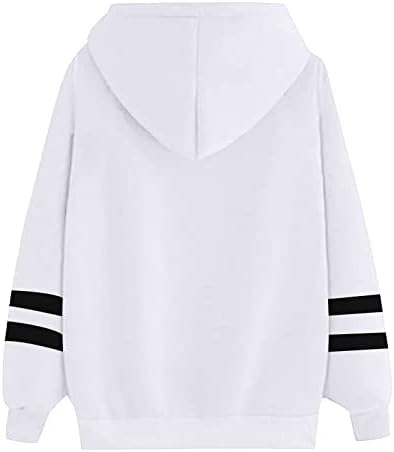 Пролетно Hoody Дамски Ежедневни Мягчайшая Спортна Hoody С дълги ръкави От Полиестер С Волани, Облегающая Hoody с качулка и Принтом