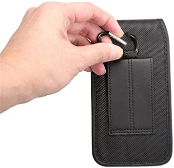 SDFGH Найлонов Кожен Калъф за мобилен телефон със щипка за колан, Мъжки поясная чанта, Подвесная чанта-кобур, калъф за телефон (Цвят: D, размер: 15,5x7,7 см)