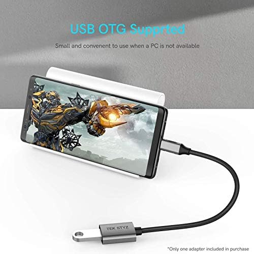 Адаптер Tek Styz USB-C USB 3.0 е обратно Съвместим с Samsung Galaxy SM-G405F OTG Type-C/PD мъжки USB 3.0 женски конвертор. (5 gbps)