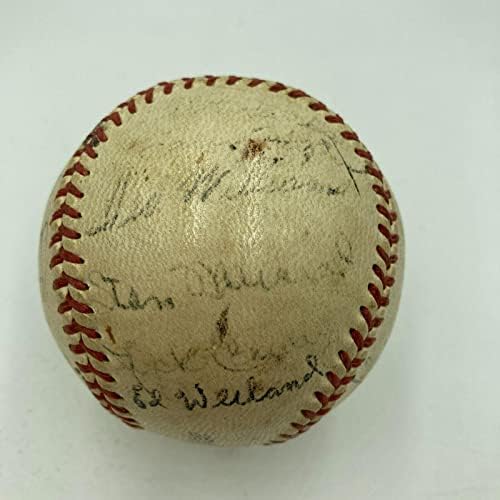 Тед Уилямс Стан Музиал Мач на звездите 2-та световна война от 1945 Година, от ВМС на САЩ по бейзбол с Автограф от JSA - Бейзболни топки С автографи