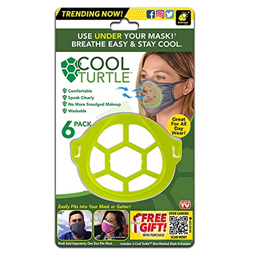 Маска с изпъкнала глава, както е показано по телевизията, Cool Turtle Mask Подобрител Помага за поддържането на хлад и сухота през целия ден, намалява триенето, маски, изчезва и е подходящ за мъже и жени, зелен, един