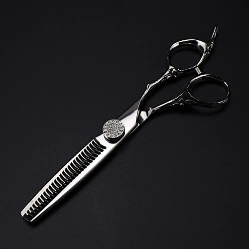 Ножица за подстригване на коса, 6-инчов професионални ножици от Японска стомана 440c, престижна ножица за подстригване на коса фризьорски ножици за филировки коса (Цвят: комплект с чанта)