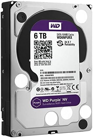 Твърд диск за видеонаблюдение WD Purple NV обем 6 TB - Intellipower SATA 6 Gb / s, 64 MB Кеш-памет от 3.5 Инча - WD6NPURX