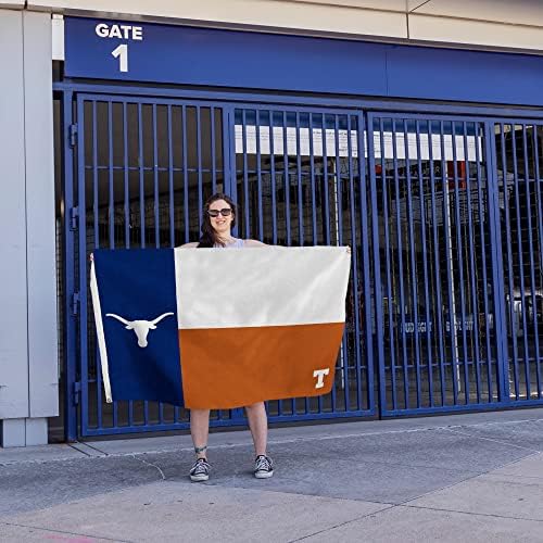 Еднопосочен Знаме-Знамето на NCAA Rico Industries Texas Longhorns с размери 3 x 5 инча - На закрито или На открито - Начало декор