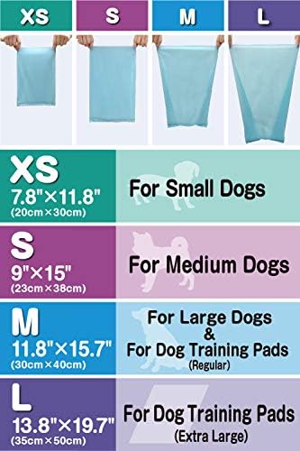 Торбички за кучешки какашек с невероятна миризма BOS - трайни и без мирис [Размер: XS цвят: светло син] (количество 200 броя, опаковка 1) (200 пакетчета)