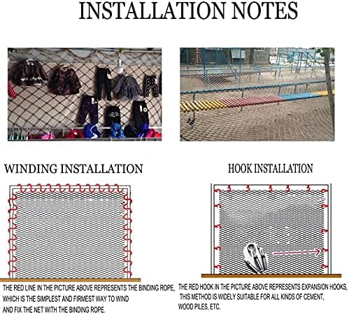 ВАНЬСКАЯ Веревочная Транспортна Мрежа Жилищна Полигемповая Мрежа за Карабканья Детска Защитна Мрежа Защитна мрежа за детска Котки Балконски окото с 4 Куки Подкрепа за Настройките на Защитната веревочная мрежа за децата