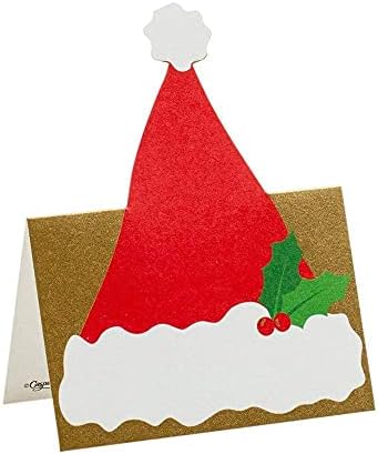 Лични Картички Caspari Be Весела Коледа, Издълбани печат - 8 броя В опаковка