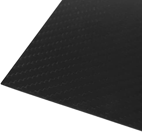 Micro Trader Лист от Въглеродни влакна Просто Тъкат Панел 3K Surface Плоча 2002500 0,2 инча Черен