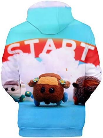 Pui Pui Molcar Hoody 3D Hoody С дълъг Ръкав Женски Мъжки Спортен костюм Harajuku Градинска Модни Дрехи (KA03606, L)