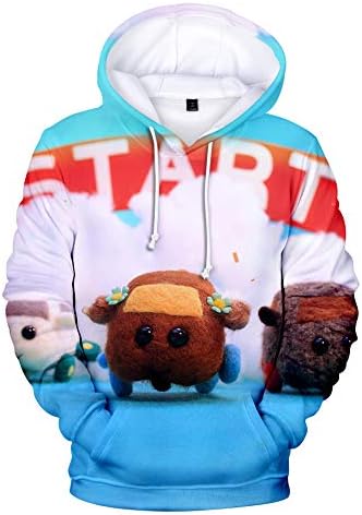 Pui Pui Molcar Hoody 3D Hoody с дълъг ръкав Женски Мъжки Спортен костюм Harajuku Градинска модни Дрехи (KA03606, 4XL)