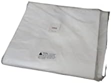 Бяла пластмасова однотонная чанта за тениски с дръжки - 21 x 11,5 x 6,5 Опаковка по 100 броя (дебелина 3,5 mils) - Множество, и за еднократна употреба - дамски Чанти, за пазаруване и лични чанти