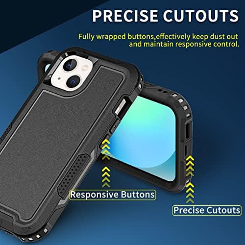 Защитен калъф за вашия телефон, Съвместим с калъф за iPhone 13, Трислоен защитен калъф, Ултратънък Хибриден устойчив на удари защитен калъф от TPU + PC, калъф за предпазван?