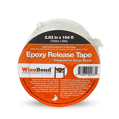 Епоксидни разделителната лента WiseBond 2 Pack за речни маси, епоксидни форми и рам саморазъемная и много широка - 2,83 x 164 фута. Най-дълго. 2 Ролка