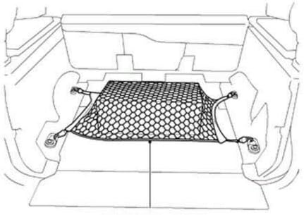 Транспортна мрежа за багажника на автомобила - Изработени от специално за автомобил Land Rover LR3 2005-2009 - Органайзер от еластична мрежа За съхранение на Аксесоари премиу