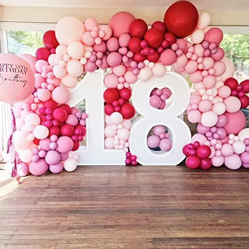 Розови балони PartyWoo, Розово-Лилави балони Набор от Пастельно-Розови балони, Светло Лилави балони, Лилави балони, балони с конфети, Балони балони за душата принцеса, Розова Украса за рожден Ден