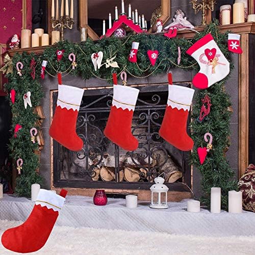 Wittocs 12 Опаковки Червени Фетровых Коледните Чорапи На Едро Празници