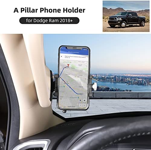 JeCar за Закрепване на телефона Ram, Кола за мобилния си телефон за багажник за Dodge Ram 2018-2021
