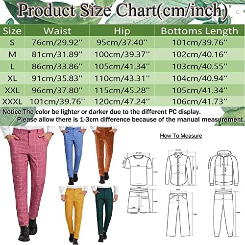 MIASHUI Размер на 1 Мъжки Бизнес облекло, Панталони с принтом под формата на Пот и Копчета Голям Размер Освежаващи Удобни Ежедневни Панталони Портфейл