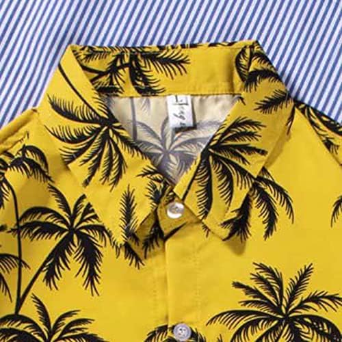 2023 Нова Мъжки Ежедневни Свободна Плажна Хавайска Риза с Флорална Принтом и Къс ръкав копчета, Винтажное Рокля-риза 6 Memory